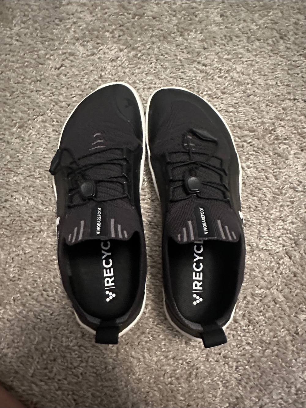 Vivo Barefoot Black and White Women's Minimalist Sneakers - Picture 3 of 6